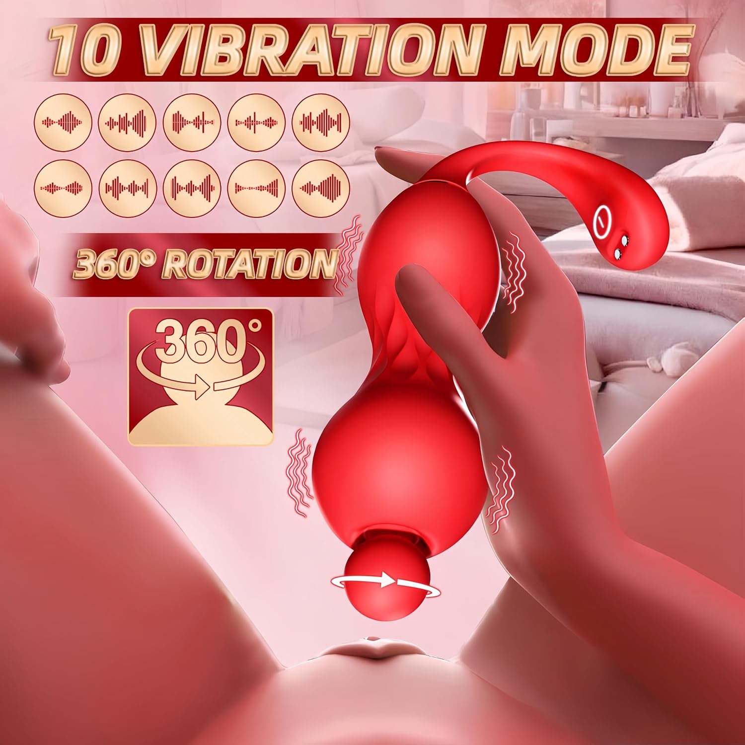 RoseOrbit App Remote Vibrating Egg 360 Rotation G - Spot - SinfulX - Personal Care > Sexual Wellness > Bullet Vibrator