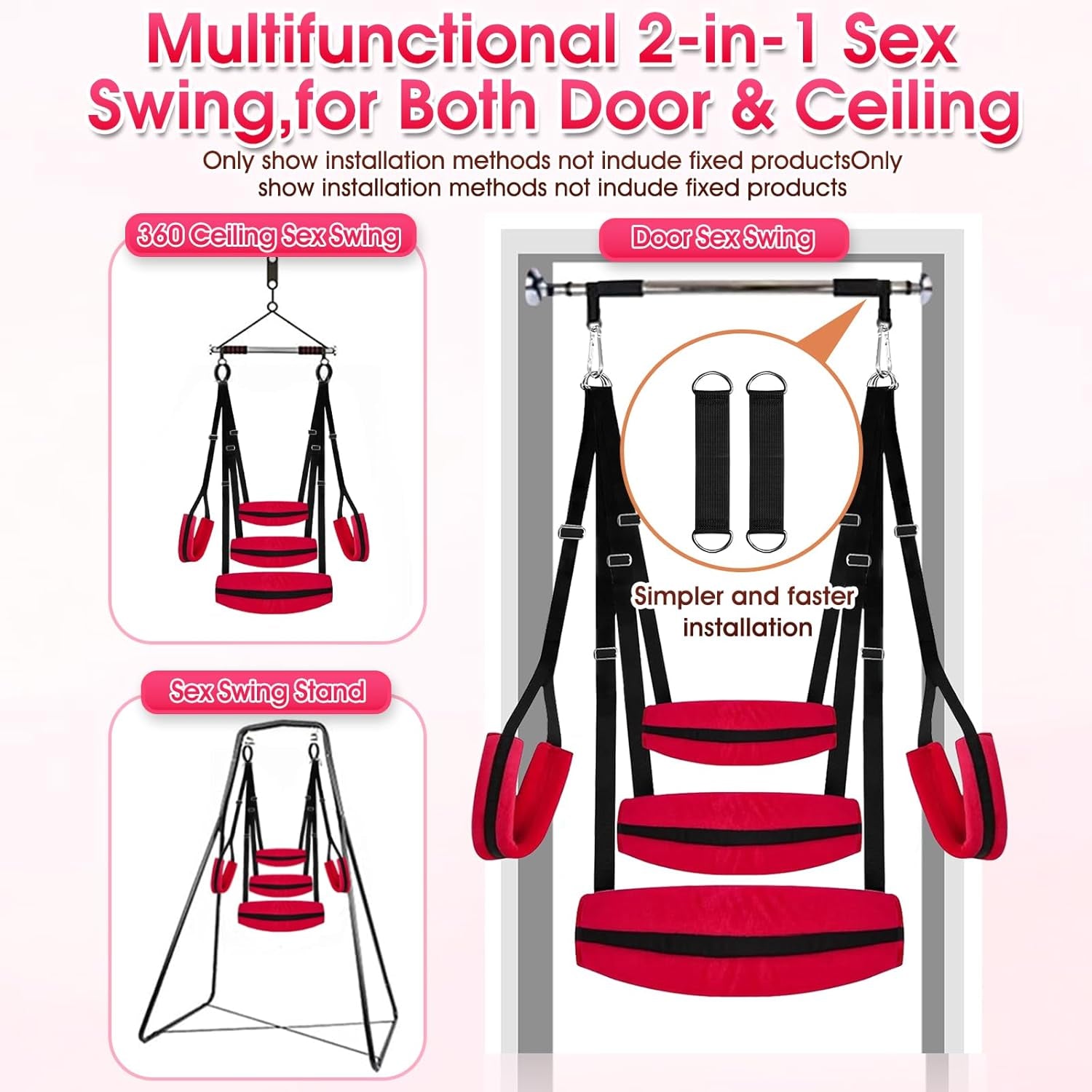ScarletBond BDSM Sex Swing Adjustable - SinfulX - 