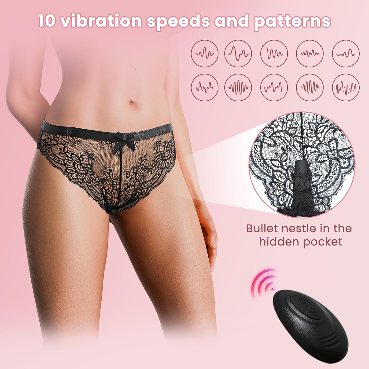 VelvetOpen Remote Open Crotch Vibrating Panties - SinfulX - Personal Care > Sexual Wellness > Panty Vibrator