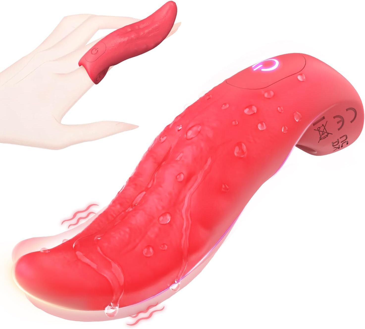 VelixTongue Finger Vibrator Tongue Design 10 Modes USB - SinfulX - Personal Care > Sexual Wellness > Finger Vibrator