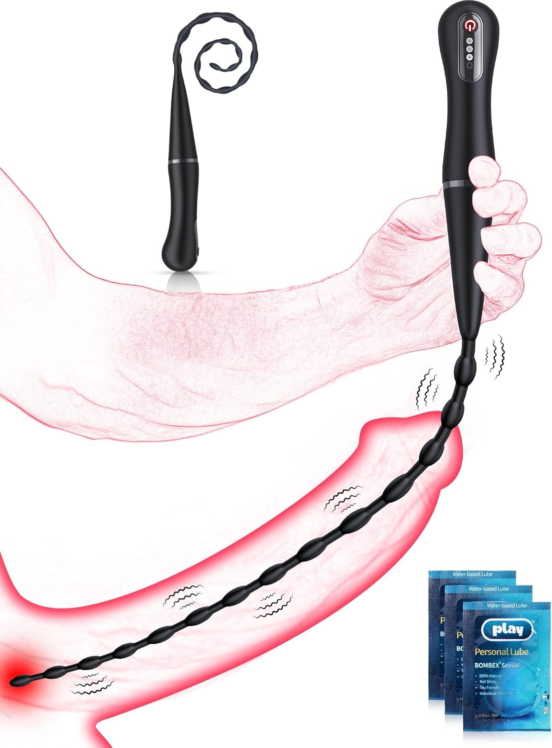 VantaRod Vibrating Urethral Sound Rod 10 Modes - SinfulX - Personal Care > Sexual Wellness > Penis Plug