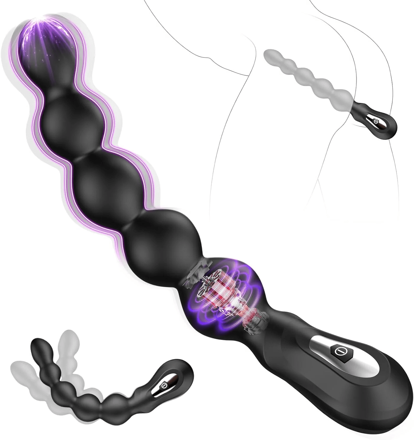 DeepWave Large Vibrating Anal Beads Prostate Massager - SinfulX - Personal Care > Sexual Wellness > Prostate Massager