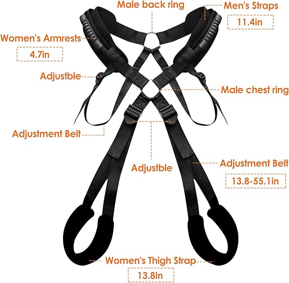 TetheredTensions Premium BDSM Bondage Restraints Sex Sling - SinfulX