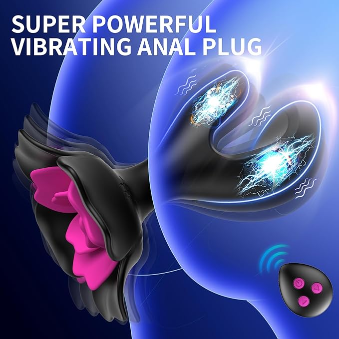 ThrobBloom Rose Remote Control Anal Plug - SinfulX