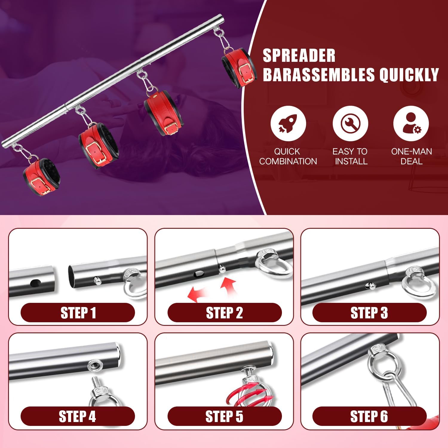 Spread & Restraint BDSM Bar - SinfulX
