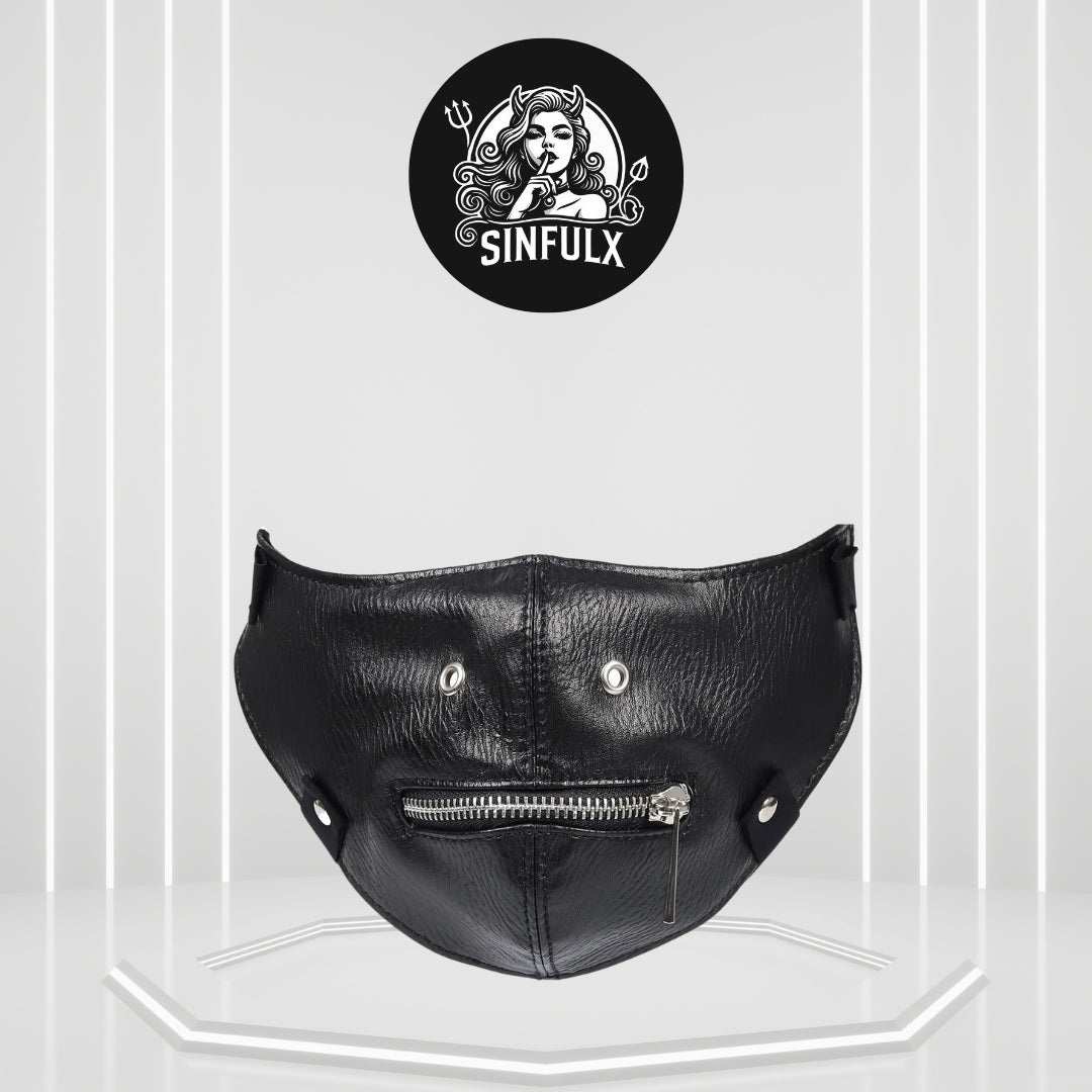 TetheredLuxe BDSM Bondage Zipper Mask - SinfulX
