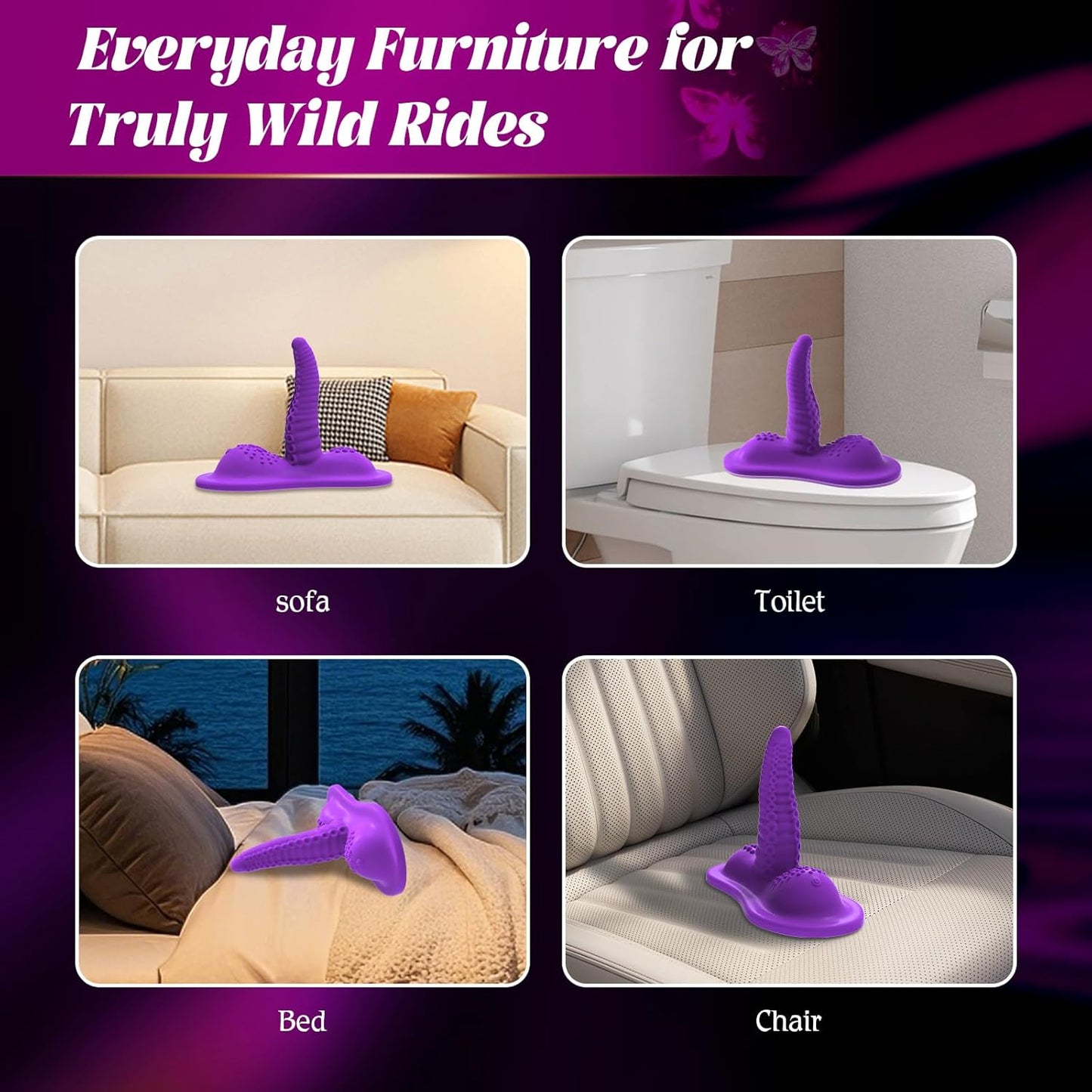 TentacleThrone Ride - On Tentacle Swing Dildo with Remote - SinfulX - Personal Care > Sexual Wellness > Ride - On Vibrator