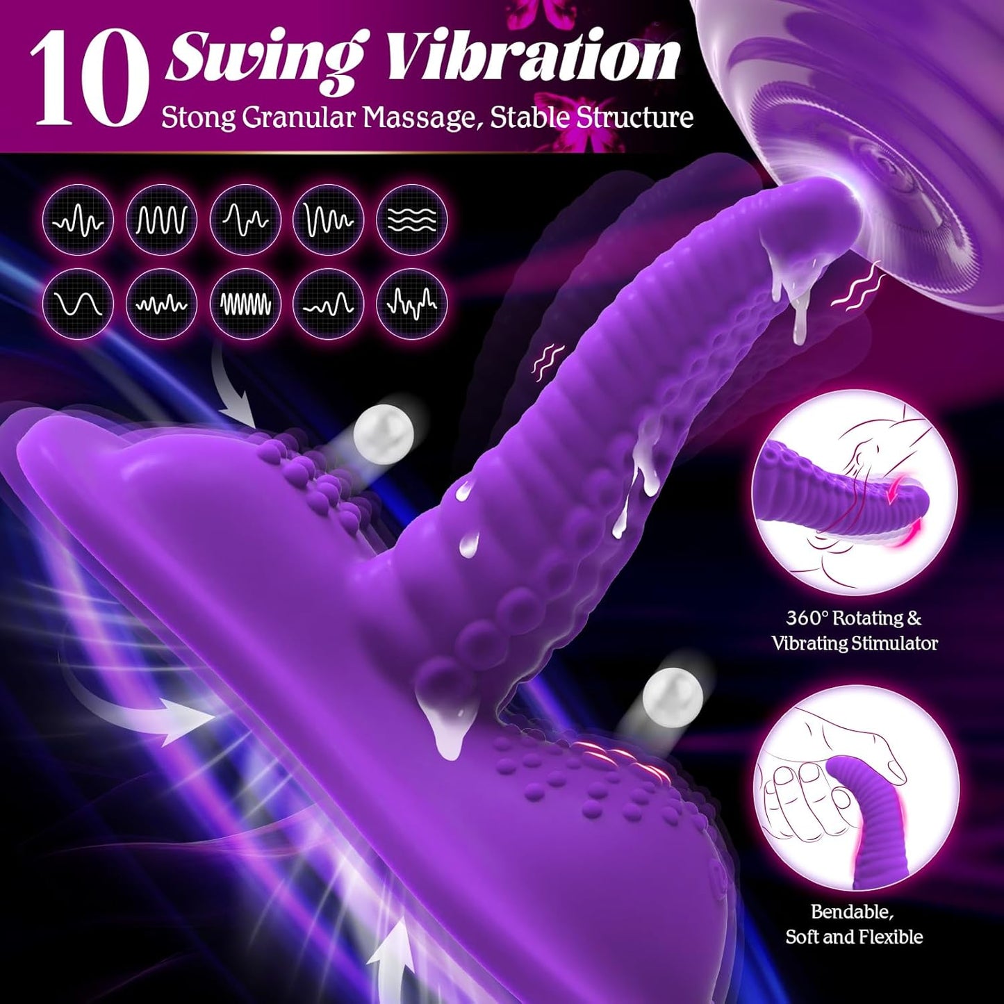 TentacleThrone Ride - On Tentacle Swing Dildo with Remote - SinfulX - Personal Care > Sexual Wellness > Ride - On Vibrator