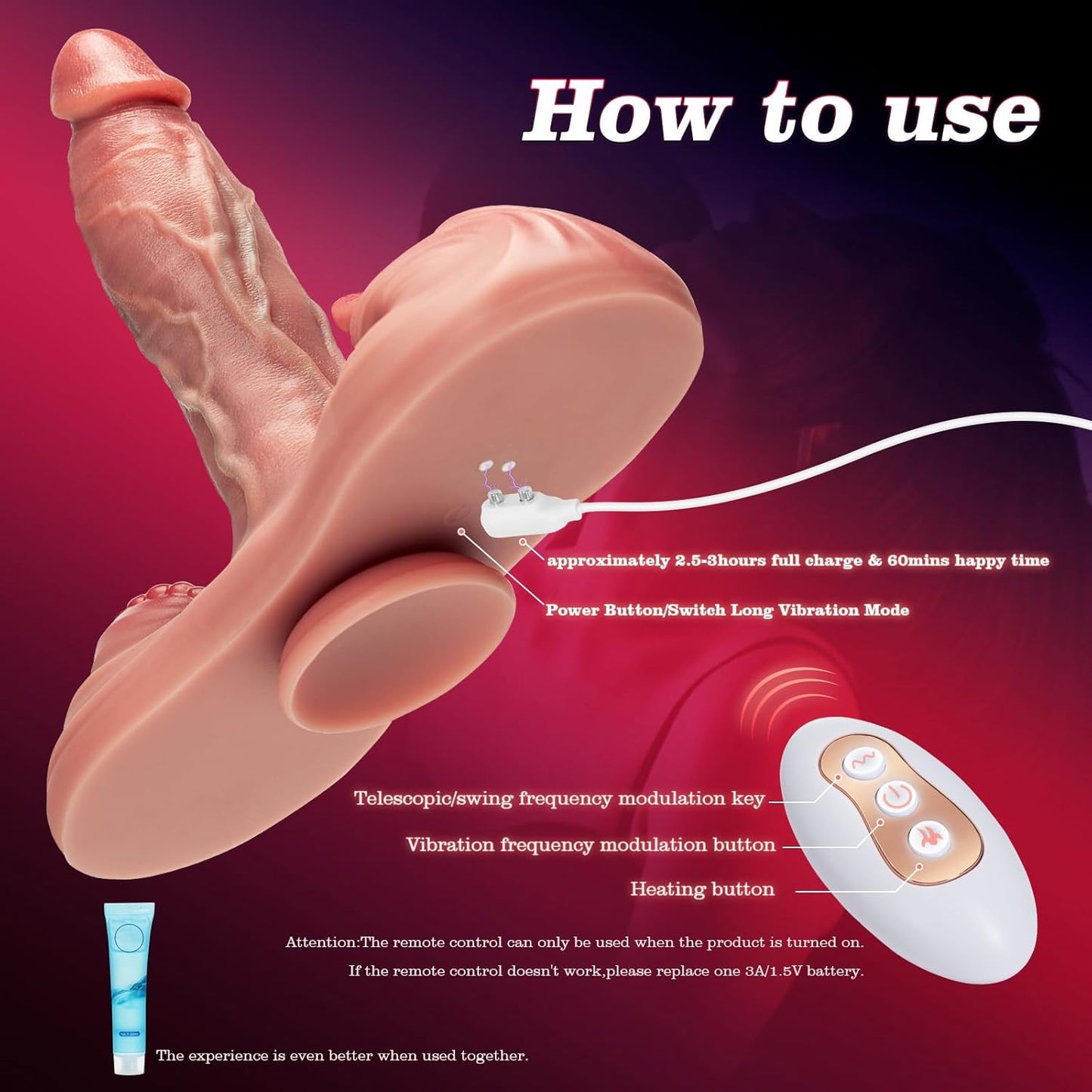 RideForce 3 - in - 1 Thrusting Riding Vibrator with Remote - SinfulX - Personal Care > Sexual Wellness > Ride - On Vibrator