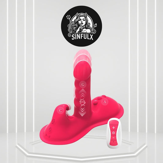 RideQueen Sit & Ride Thrusting Dildo with Remote - SinfulX -
