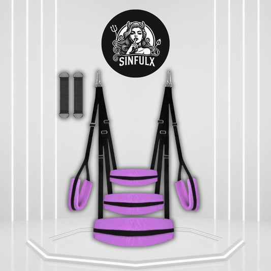 VioletBond Purple BDSM Sex Swing Adjustable - SinfulX -