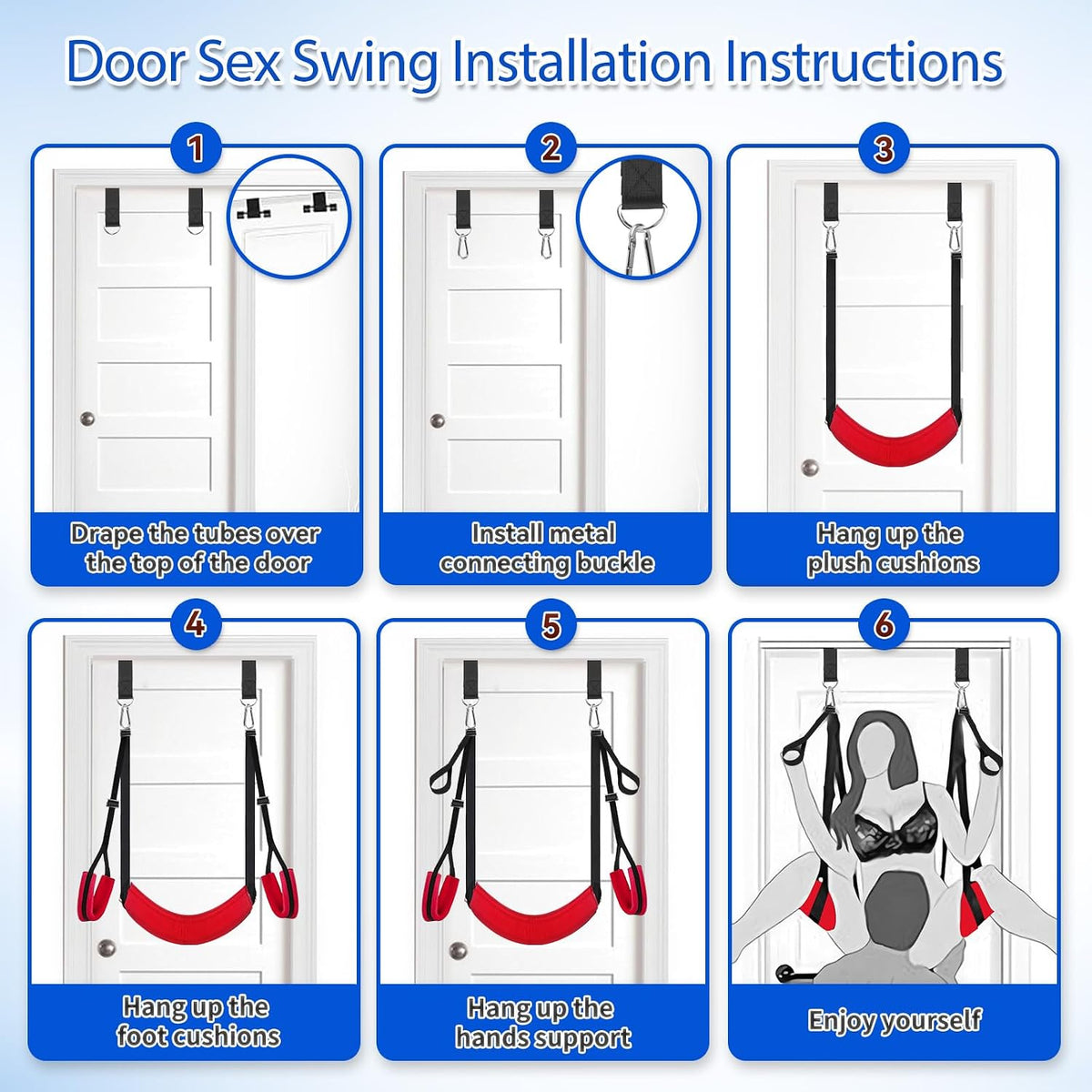 TitanHold Heavy-Duty Sex Swing 800lb Adjustable - SinfulX -
