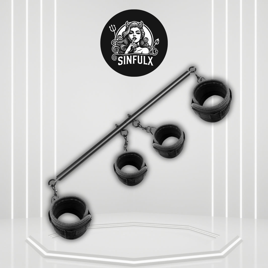 FlexBound Adjustable Spreader Bar BDSM Set with Cuffs