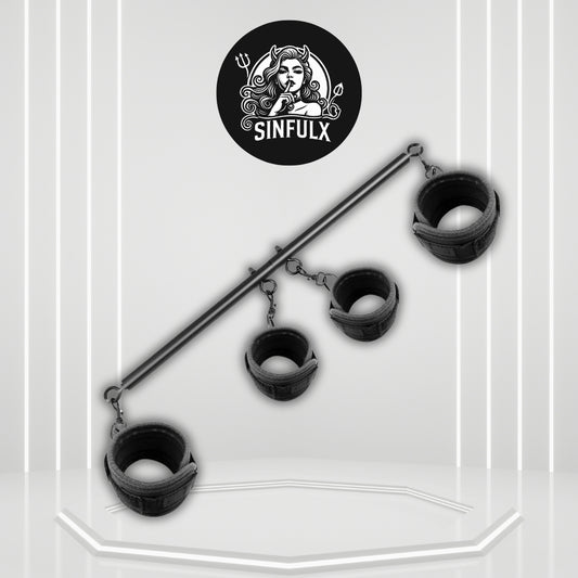 FlexBound Adjustable Spreader Bar BDSM Set with Cuffs - SinfulX -