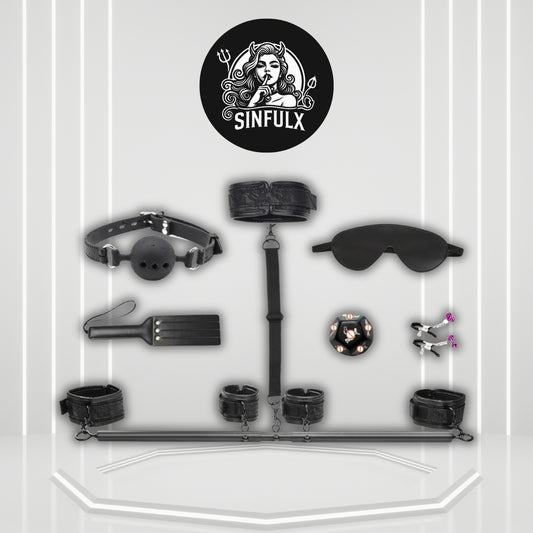 ObsidianX Spreader Bar 11-Piece Bondage Kit - SinfulX -