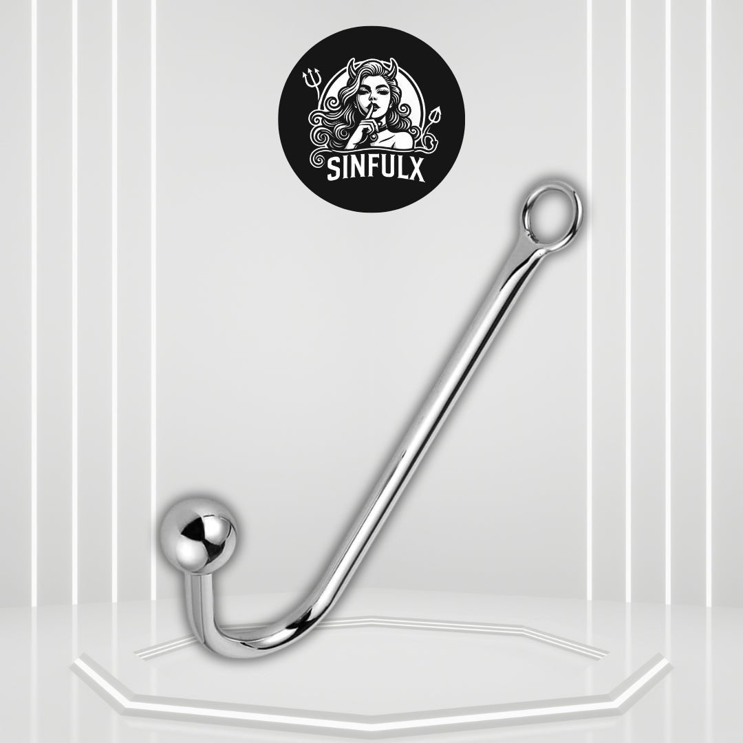 SteelRing Stainless Steel Anal Hook with O-Ring - SinfulX -