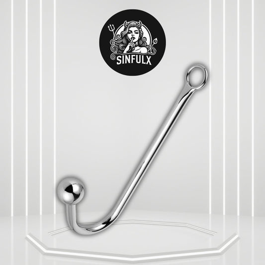 SteelRing Stainless Steel Anal Hook with O-Ring - SinfulX -