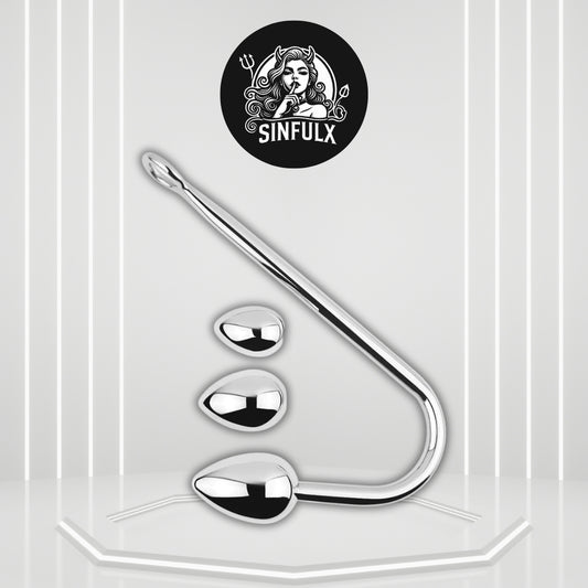 HeartSteel Stainless Steel Anal Hook 3 Balls - SinfulX -