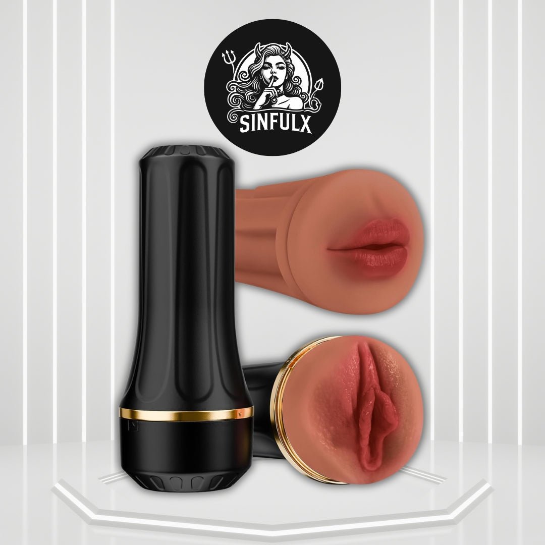 DuoFlex Dual Sleeve Pocket Pussy 7.5" Manual Stroker - SinfulX -