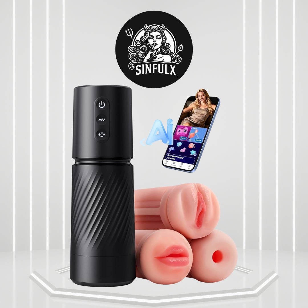 NeuroSync AI Sync Pocket Pussy 3 Sleeves Dual Motor Stroker - SinfulX -