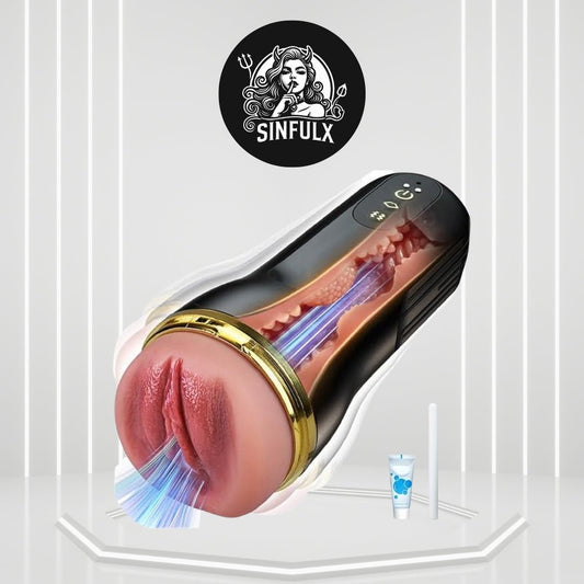 AeroGrip Automatic Pocket Pussy 5 Suction 10 Vibration Stroker - SinfulX -