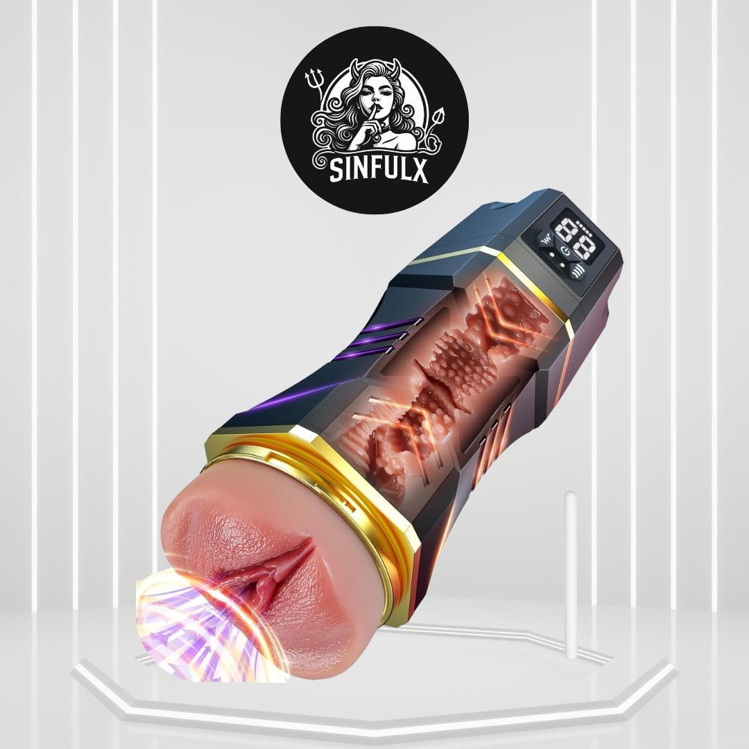 SensaFlow Vibrating Pocket Pussy 5 Suction 9 Vibration Stroker - SinfulX -