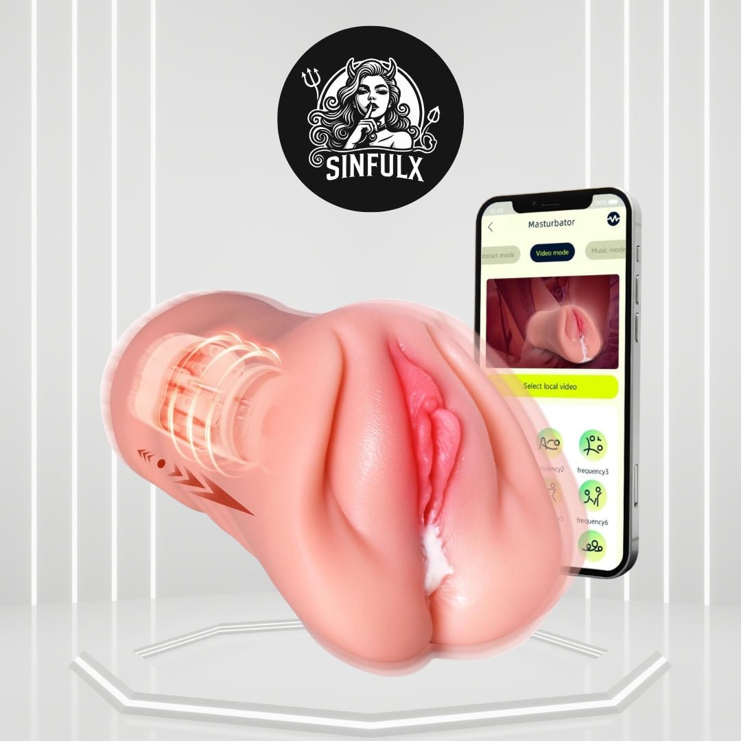 SyncPulse App-Controlled Thrusting Pocket Pussy 9 Modes - SinfulX -