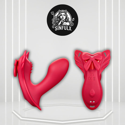 ShadowSync APP Remote Wearable Panty Vibrator with G-Spot Dildo - SinfulX -