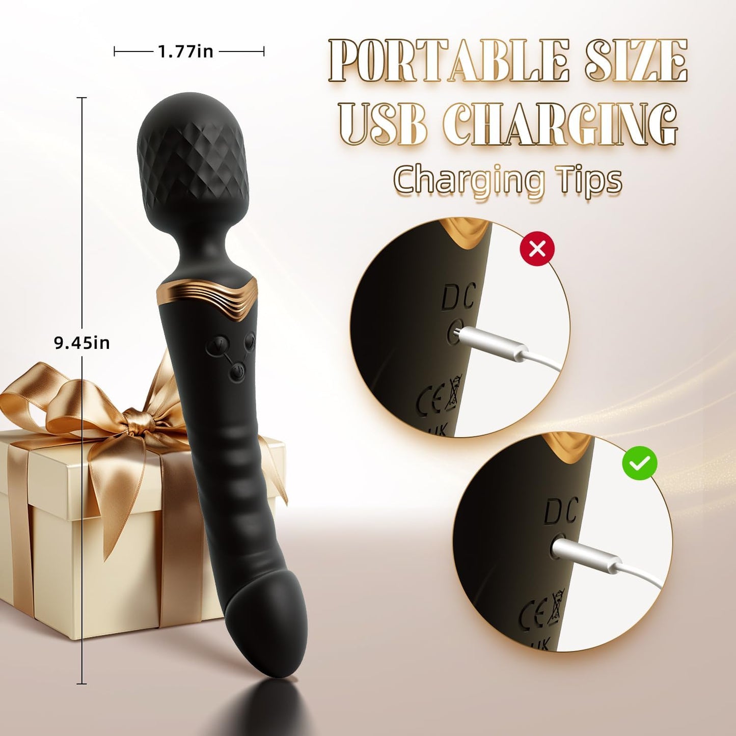 TwinPulse Dual Wand Vibrator 9 Modes Rechargeable Waterproof - SinfulX - Personal Care > Sexual Wellness > Wand Vibrator