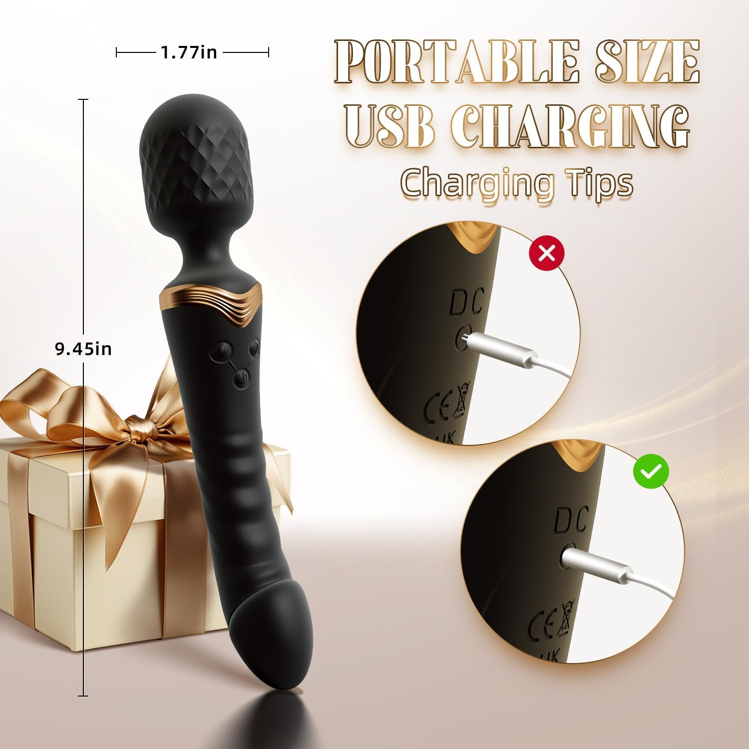 TwinPulse Dual Wand Vibrator 9 Modes Rechargeable Waterproof - SinfulX - Personal Care > Sexual Wellness > Wand Vibrator