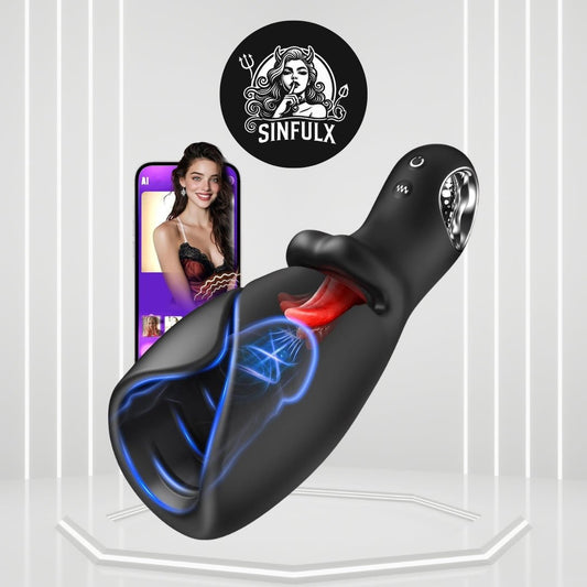 LumiTongue AI Tongue Vibrator Male Masturbator App Control - SinfulX -