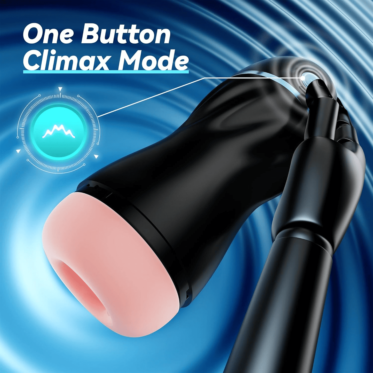 AI Interactive Sucking Male Masturbators - 7 Vibration & Suction Hands Free Pocket Pussy Male Stroker with 3D Realistic Textured, Blowjob Toy Penis Pump Adult Male Sex Toys for Men Sex Machine - SinfulX - 