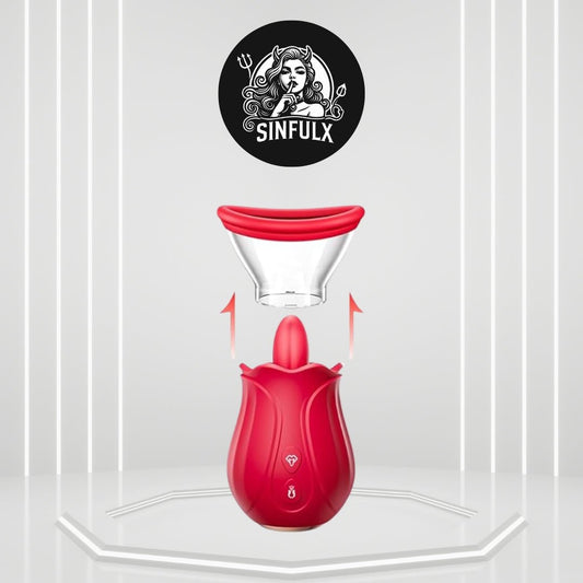 PetalyaX AI Rose Vibrator 7 Suction 10 Licking Modes - SinfulX -