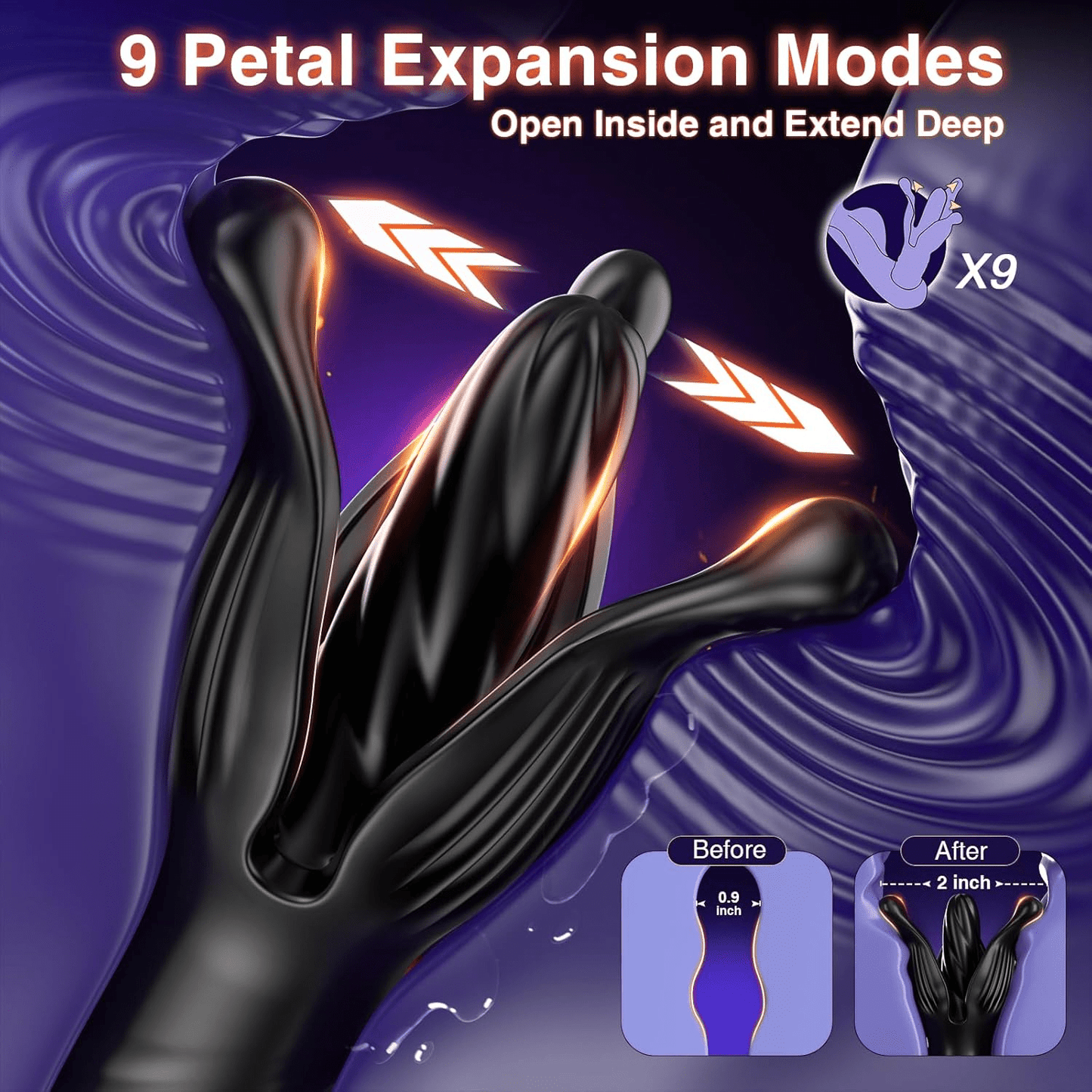 Prostate Massager Anal Toys, AI Sync Butt Plug Male Sex Toys for Men Sex Toy Anal Plug Adult Toys with 9 Tension Shock Flapping Thrusting Vibrating Cock Ring Anal Vibrator for Men S&M Crops - SinfulX - 