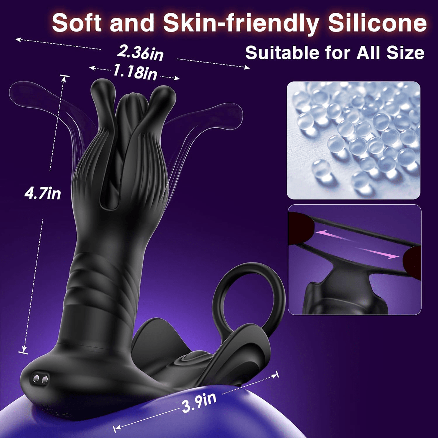 Prostate Massager Anal Toys, AI Sync Butt Plug Male Sex Toys for Men Sex Toy Anal Plug Adult Toys with 9 Tension Shock Flapping Thrusting Vibrating Cock Ring Anal Vibrator for Men S&M Crops - SinfulX - 