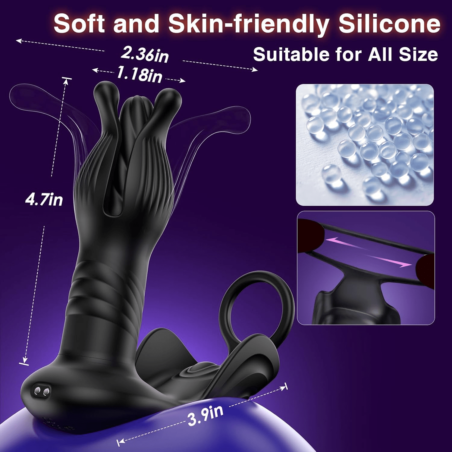 Prostate Massager Anal Toys, AI Sync Butt Plug Male Sex Toys for Men Sex Toy Anal Plug Adult Toys with 9 Tension Shock Flapping Thrusting Vibrating Cock Ring Anal Vibrator for Men S&M Crops - SinfulX - 