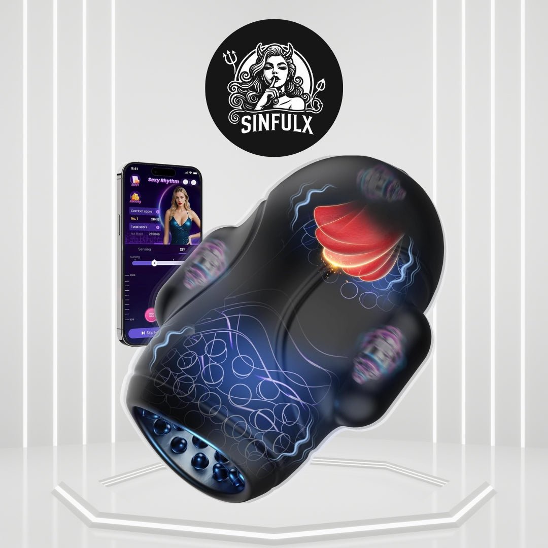 GlantriX AI Glans Vibrator Male Masturbator 3 Motor - SinfulX -