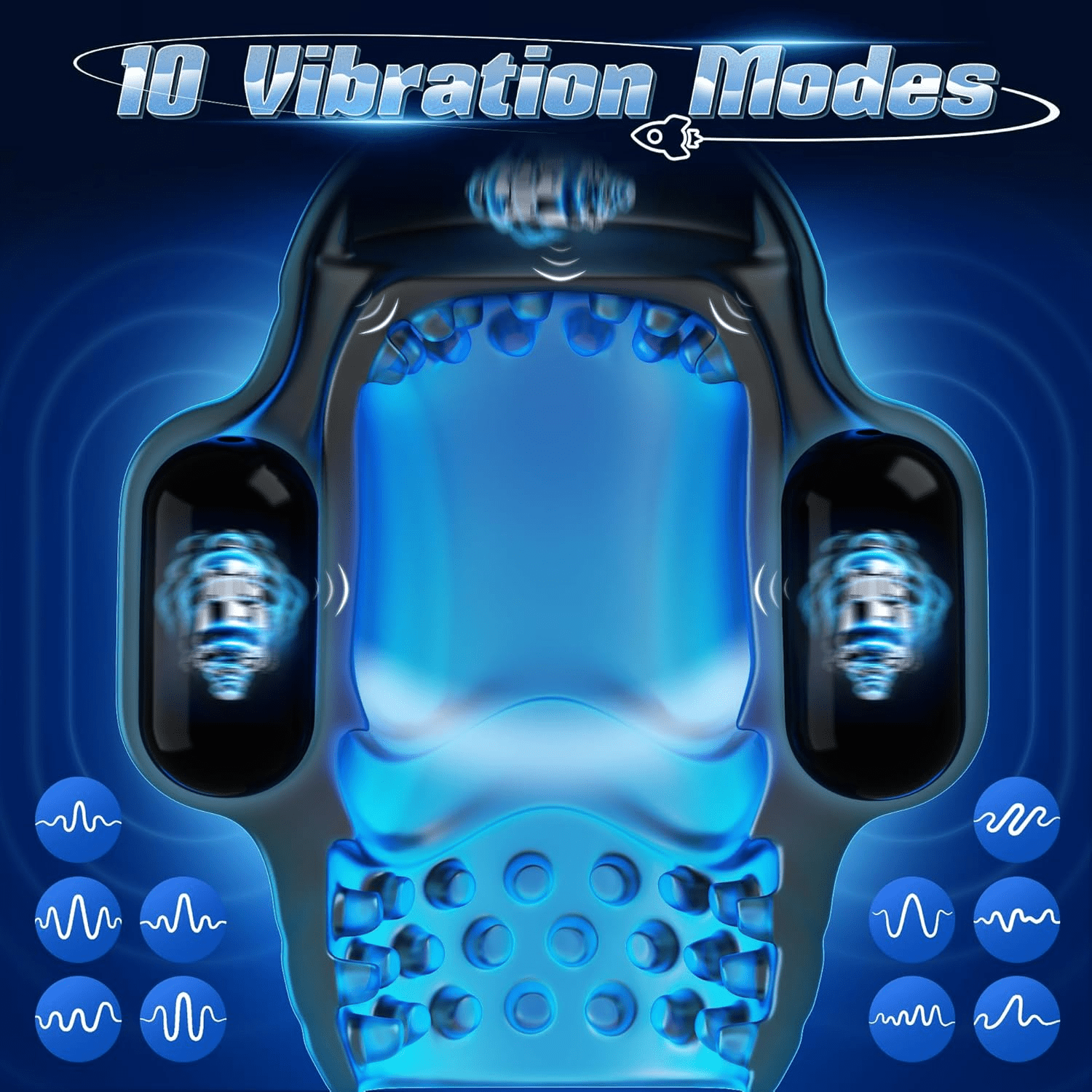 Mens Sex Toys for Men Penis Vibrator - 3 Motors Male Maturbator with 10 Vibrating & AI Sync App, Adult Toys with Pocket Pussy Squeezable Sleeve for 360° Stroker, Adult Sex Toy Edible Sensual Delights - SinfulX - 