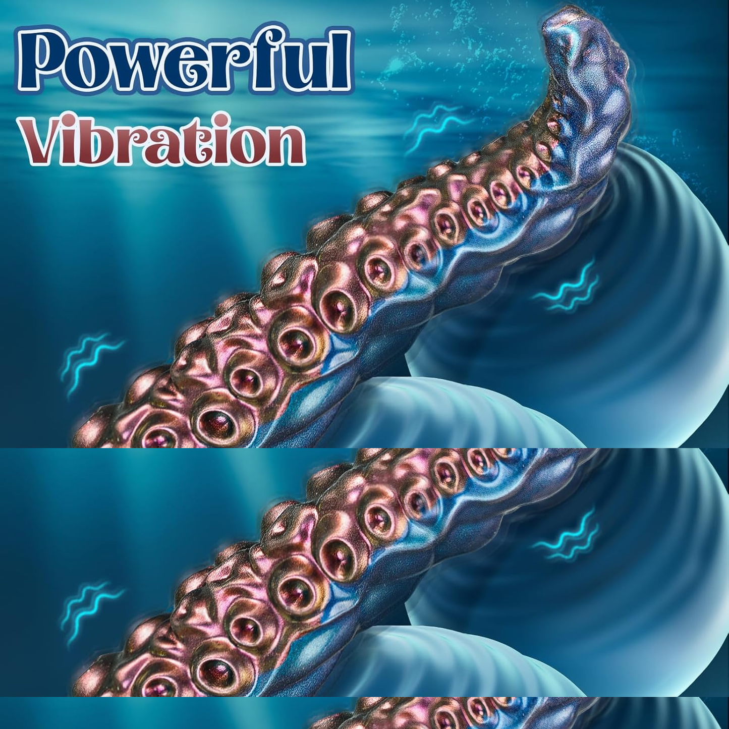 Tentacle Monster Dildo Vibrator – 14.6 Inch Long Silicone Dildos with 10 Vibration Modes, AI Sync App & Remote Control, Suction Cup Dildo for Clit G - Spot, Adult Sex Toys for Women Men Couples - SinfulX - 