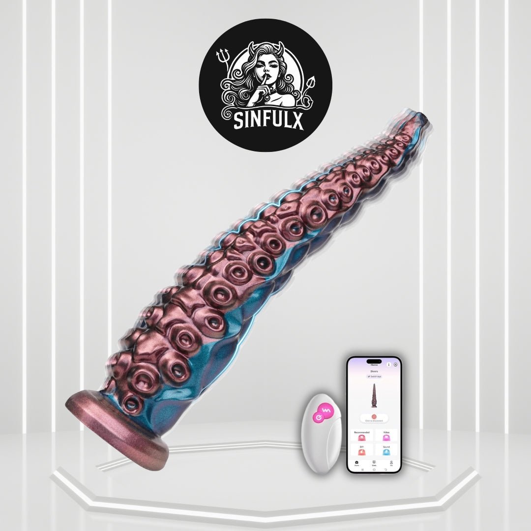 KrakenyX AI Tentacle Dildo Vibrator 10 Modes App Control - SinfulX -