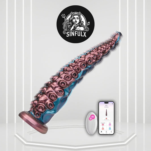 KrakenyX AI Tentacle Dildo Vibrator 10 Modes App Control - SinfulX -