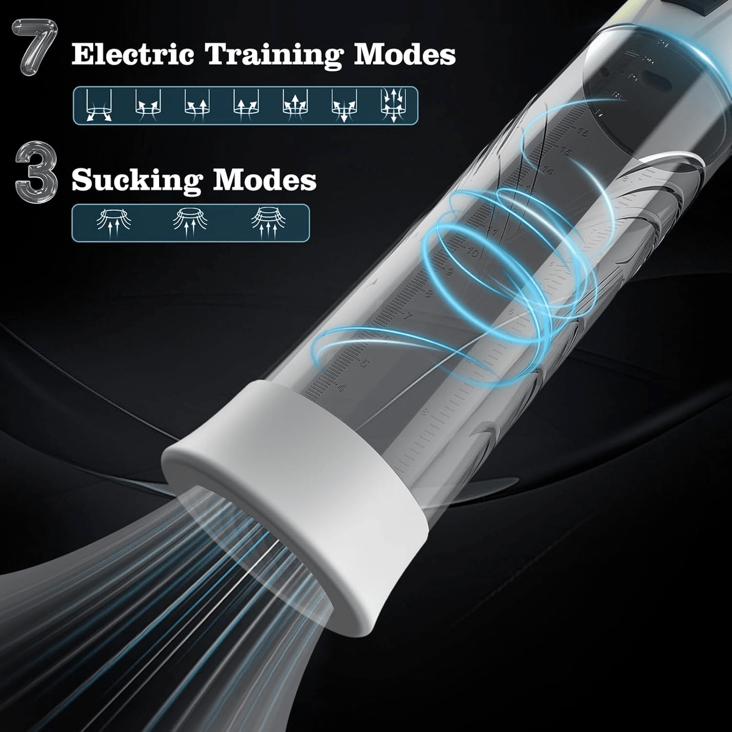 VigorFlux Electric Penis Pump 10 Modes & Powerful Suction - SinfulX - Personal Care > Sexual Wellness > Penis Pump