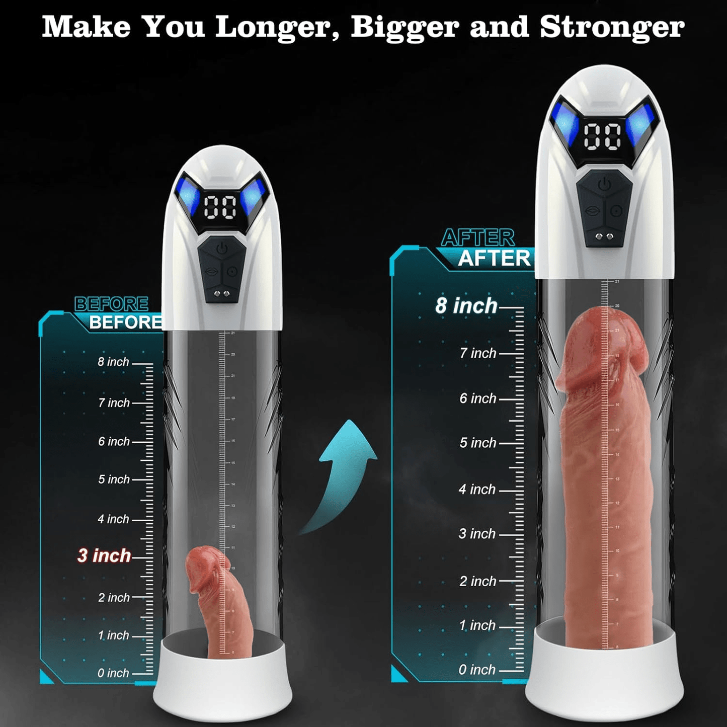 VigorFlux Electric Penis Pump 10 Modes & Powerful Suction - SinfulX - Personal Care > Sexual Wellness > Penis Pump