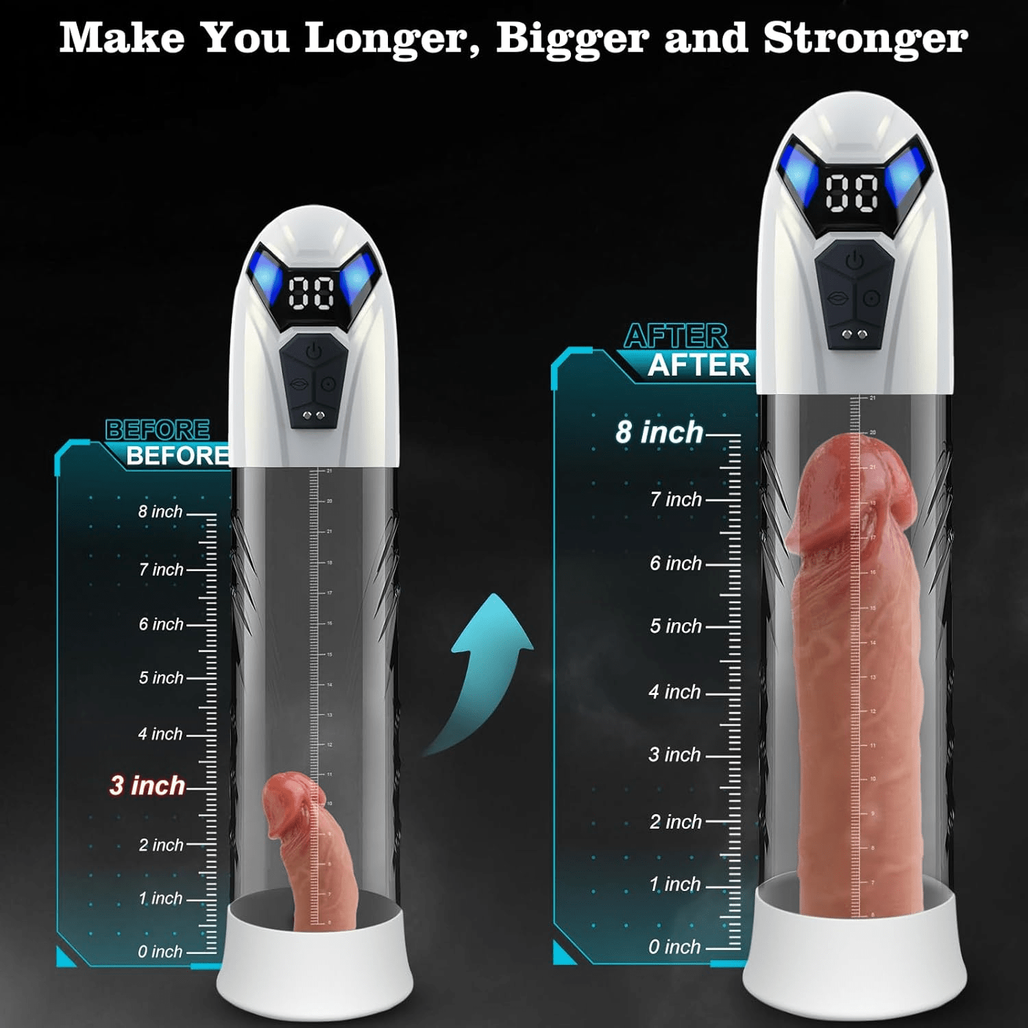 VigorFlux Electric Penis Pump 10 Modes & Powerful Suction - SinfulX - Personal Care > Sexual Wellness > Penis Pump