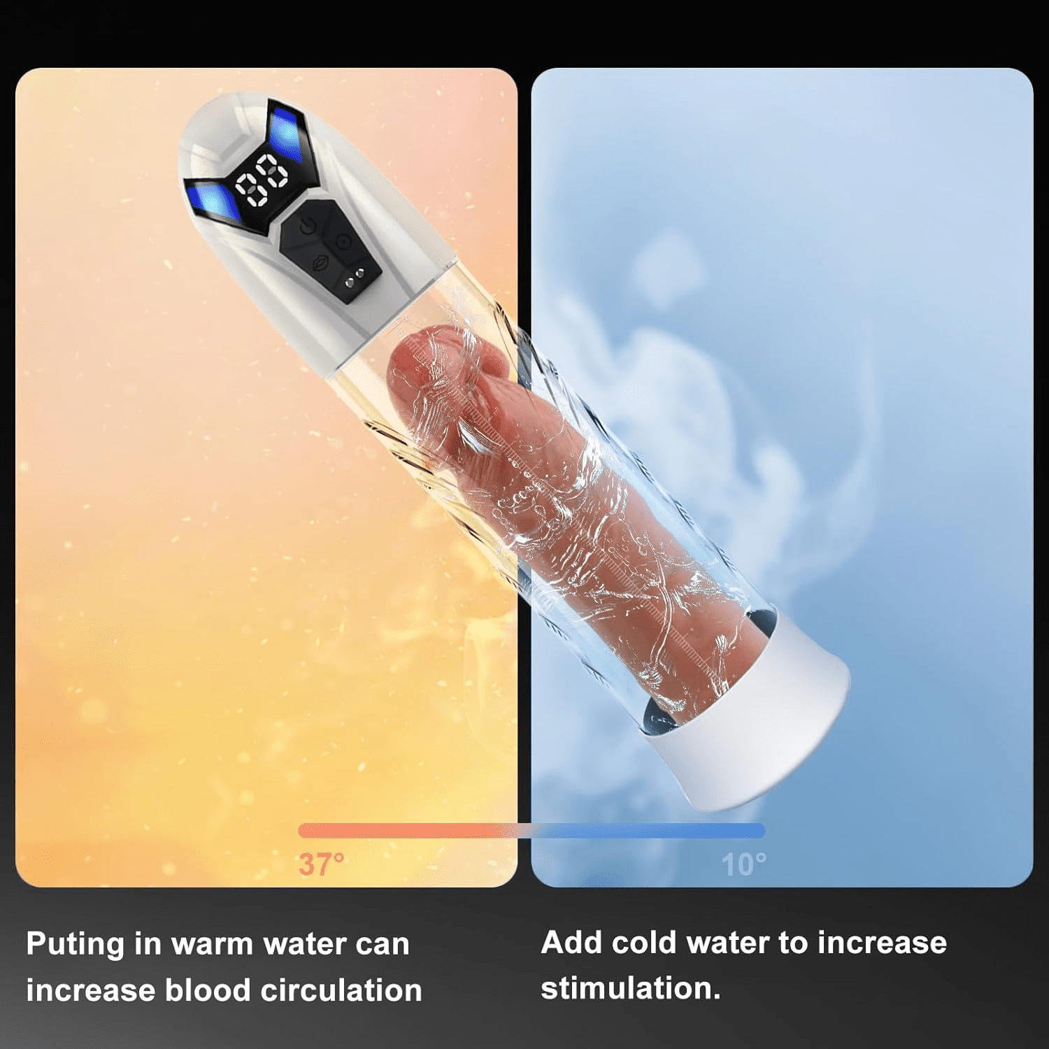 VigorFlux Electric Penis Pump 10 Modes & Powerful Suction - SinfulX - Personal Care > Sexual Wellness > Penis Pump