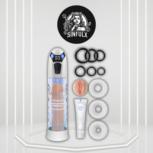 VigorFlux Electric Penis Pump 10 Modes & Powerful Suction - SinfulX -