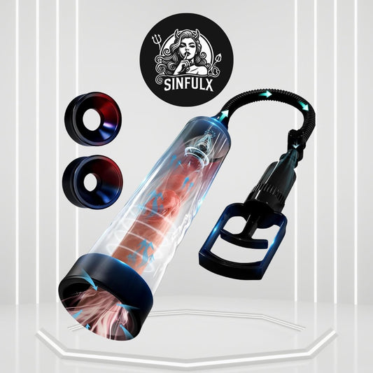 MaxReach Manual Penis Pump 9.5" Tube Realistic Sleeve - SinfulX -