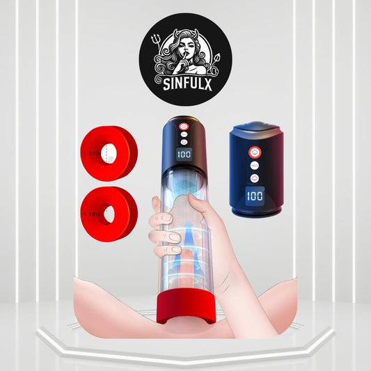 VacuRise Penis Pump 8 Suction Modes LED Display - SinfulX -