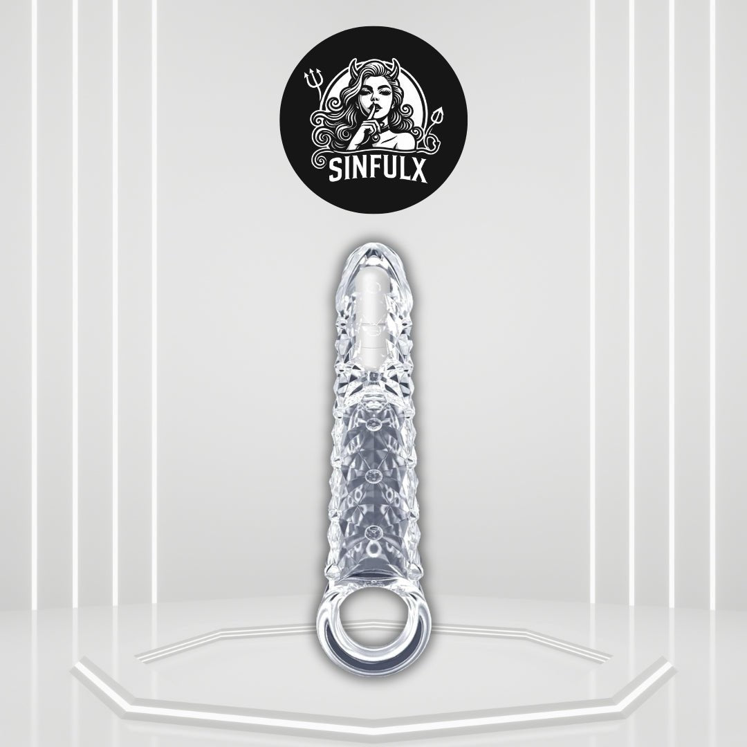 VibeGrain Vibrating Penis Sleeve Clitoral Stimulator TPE - SinfulX -
