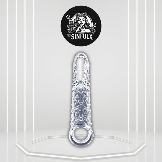 VibeGrain Vibrating Penis Sleeve Clitoral Stimulator TPE - SinfulX -